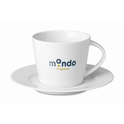 Taza capuccino publicitaria con platito 180ml